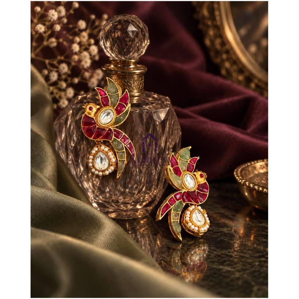 Jadau, kundan, earrings, Indian jewelry, USA, southasians